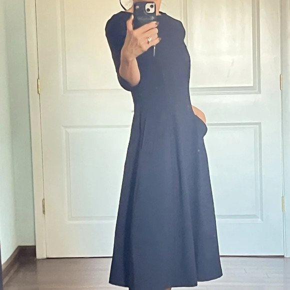 Metisu black 60s fit and flare dress size S - Picture 5 of 11